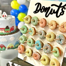 Load image into Gallery viewer, Wooden Wall Holds Donut Boards Stand Hanging Donuts Table Wedding Decoration Accessories Baby Shower Kids Birthday Party Decor
