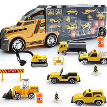 Load image into Gallery viewer, Agnicy Children's Large Tractor Truck Dinosaur Transport Truck Storage Portable Car Model Toys