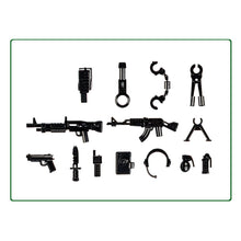 Load image into Gallery viewer, WW2 Military Weapon Building Blocks Pack MOC Army Accessories lots Soldier Figures Gun City Police SWAT Team Dogs Toys For Boys