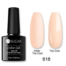 Load image into Gallery viewer, UR SUGAR Nude Glitter Gel Nail Polish Varnish Pink Rose Gold Shimmer Soak Off UV LED Nails Gel varnish 7.5ml