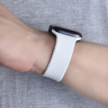 Load image into Gallery viewer, Braided Solo Loop silicone Strap For Apple Watch band 44mm 40mm 38mm 42mm Elastic Bracelet for iWatch Series 6 SE 5 4 3