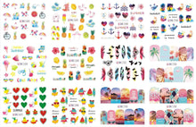 Load image into Gallery viewer, 12pcs Cute Cartoon Nail Stickers Water Decals Banana Fruit Character ransfer Slider Nail Art Tattoo Manicure Foil Wraps 2020 New