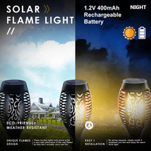 Load image into Gallery viewer, LED Solar Flame Torch Lamp Outdoor Lights Solar Garden Light Flickering Lamp Courtyard Balcony Lawn Path Spotlight Dropshipping