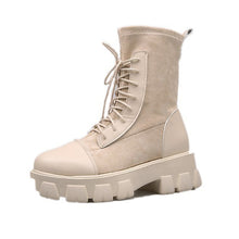 Load image into Gallery viewer, Women Boots Black Sock Boots 2020 New Punk Gothic Women's Ankle Shoes Platform Shoes Women White Sock Boots Cool Ladies