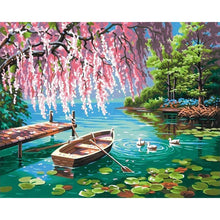 Load image into Gallery viewer, CHENISTORY Frame Boat Beach DIY Painting By Numbers Modern Wall Art Picture By Numbers Acrylic Canvas By Numbers For Home Decors