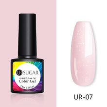Load image into Gallery viewer, UR SUGAR Nude Glitter Gel Nail Polish Varnish Pink Rose Gold Shimmer Soak Off UV LED Nails Gel varnish 7.5ml