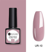 Load image into Gallery viewer, UR SUGAR Nude Glitter Gel Nail Polish Varnish Pink Rose Gold Shimmer Soak Off UV LED Nails Gel varnish 7.5ml