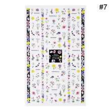 Load image into Gallery viewer, Flower Series Nail Water Decal Stickers Sakura Daisy Lavender Floral Pattern Transfer Sticker Nail Art Decoration