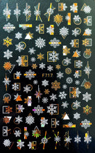 Load image into Gallery viewer, 1 Sheet Holo Black Gold 5D Nail Sticker Decal Tassel Strip Line Slider Foils Adhesive Nail Art Decoration