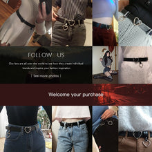 Load image into Gallery viewer, JIFANPAUL New sweetheart buckle with adjustable ladies luxury brand cute Heart-shaped thin belt high quality punk fashion belts
