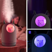 Load image into Gallery viewer, Home Appliances USB Humidifier 300ml Cute Pet Ultrasonic Cool Mist Aroma Air Oil Diffuser Romantic Color LED Lamp Humidificador