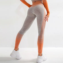 Load image into Gallery viewer, X-HERR Seamless High Waist Sport Workout Tights Striped Running Gym Fitness Yoga Tight Active Leggings