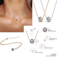 Load image into Gallery viewer, Aesthetic Charm Pendant Necklaces For Women Shine Zircon Choker Collar Chain On The Neck Jewellry Wedding Fashion Jewelry N426