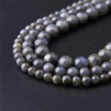 Load image into Gallery viewer, Gray Moonstone Beads Labradorites Beads Natural Stone Beads 4 6 8 10 12mm Beads For Jewlry Making DIY Bracelet Necklace