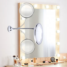Load image into Gallery viewer, Dropshipping LED Mirror Flexible Makeup Mirror with Led Light Vanity Mirrors 10X Magnifying Mirrors Light Cosmetic Miroir