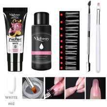 Load image into Gallery viewer, Poly nail gel Kit Nail Extension Poly Gel Set With Nial Tips Dual Form Qiuck Dry Builder Gel For Manicure Finger Extend Brush