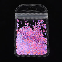 Load image into Gallery viewer, Holographic Butterfly Heart Nail Art Glitter Micro Laser Star Flakes 3D Silver Gold Sequins Polish Manicure Nail Decoration