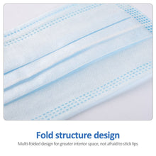 Load image into Gallery viewer, 20/30/50/100pcs Blue Disposable 3 Layer Non Woven Mouth Masks Dustproof Earloop face mask маска mascarillas Masque Maschera