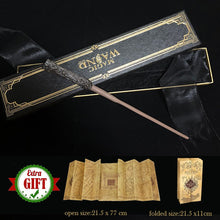 Load image into Gallery viewer, 32 Kinds of Metal Core Potter Magic Wands Cosplay Dumbledore Voldemort Lucius Malfoy Harried Magical Wand Ribbon Box with Gifts