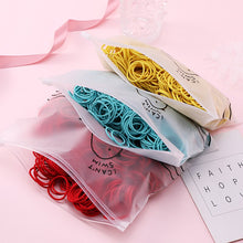 Load image into Gallery viewer, 100pcs/Set Bag Packed Girls Cute Colorful Elastic Hair Bands Gum For Ponytail Holder Scrunchie Headband Fashion Hair Accessories