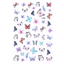 Load image into Gallery viewer, Flower Series Nail Water Decal Stickers Sakura Daisy Lavender Floral Pattern Transfer Sticker Nail Art Decoration