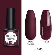 Load image into Gallery viewer, UR SUGAR 7.5ml Matte Nail Gel Polish Purple Series Hybrid Varnish Nail Art Semi Permanent UV Gel Varnish Soak Off Matte Top Coat