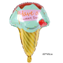 Load image into Gallery viewer, 1set Pink Donut Lip Ice Cream Popcorn Candy Foil Balloon Baby Shower Happy Birthday Decoration Balloon Boy Girl Cute Kid Toy