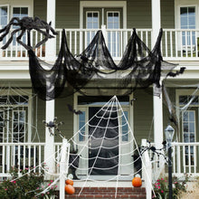 Load image into Gallery viewer, Halloween Decora O Spider Web Scary Party Scene Props White Stretchy Cobweb Horror House Home Decoration Ornaments