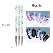 Load image into Gallery viewer, NICOLE DIARY UV Gel Brush Liner Painting Pen Acrylic Drawing Brush for Nails Gradient Rhinestone Handle Nail Art Tool