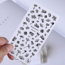Load image into Gallery viewer, Flower Series Nail Water Decal Stickers Sakura Daisy Lavender Floral Pattern Transfer Sticker Nail Art Decoration