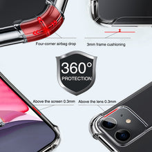 Load image into Gallery viewer, Luxury Transparent Shockproof Case For iPhone 11 Pro X Xr Xs Max Soft Silicone Case iPhone 6 6s 7 8 Plus 5 5S SE 2020 Back Cover