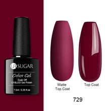 Load image into Gallery viewer, UR SUGAR 7.5ml Matte Nail Gel Polish Purple Series Hybrid Varnish Nail Art Semi Permanent UV Gel Varnish Soak Off Matte Top Coat