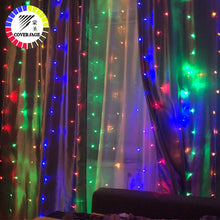 Load image into Gallery viewer, Coversage Christmas Led Lights Curtain Garland 3X3M LED String Fairy Decorative Outdoor Indoor Home Wedding Decoration Net Light