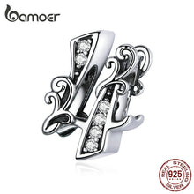 Load image into Gallery viewer, bamoer 10 Number Metal Beads Vintage Charm for Female Original Silver 925 Bracelet & Bangle 925 Sterling Silver Jewelry SCC1418