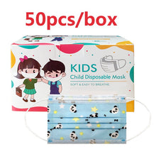 Load image into Gallery viewer, 50-100pcs Children Face Mask Cartoon Printed soft skin-friendly Disposable Mouth Cover Mask boy girl Personal Thicken mouth mask