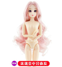 Load image into Gallery viewer, BJD Doll 30cm 20 Movable Jointe Dolls 3D Eyes Bjd Plastic Doll for Girls Toys Long Wig Female Nude Body Fashion Christmas Gift
