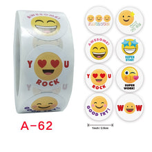 Load image into Gallery viewer, 500pcs Reward Stickers Encouragement Sticker Roll for Kids Motivational Stickers with Cute Animals for Students Teachers