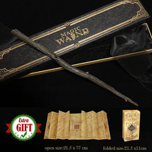 Load image into Gallery viewer, 32 Kinds of Metal Core Potter Magic Wands Cosplay Dumbledore Voldemort Lucius Malfoy Harried Magical Wand Ribbon Box with Gifts