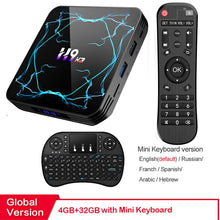 Load image into Gallery viewer, Android 9.0 TV BOX Amlogic S905X3 8K H.265 Media Player 3D Video 2.4G&5.8G wifi 4GB RAM 32GB 64GB Set Top Box