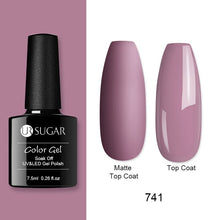 Load image into Gallery viewer, UR SUGAR 7.5ml Matte Nail Gel Polish Purple Series Hybrid Varnish Nail Art Semi Permanent UV Gel Varnish Soak Off Matte Top Coat