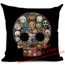Load image into Gallery viewer, Halloween Horror Cushion Cover Chucky Annabelle Scream Clown Printed Throw Pillows Living Room Halloween Decorative Pillow Case