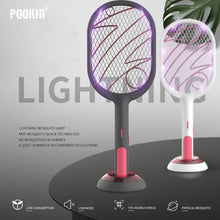 Load image into Gallery viewer, Electric Mosquito Swatter Mosquito Killer Lamp USB Rechargeable Kill Fly Bug Zapper Killer Trap 3000V Electric Shock With Lights