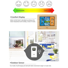 Load image into Gallery viewer, Digital Weather Station Clock Indoor Outdoor Weather Forecast Barometer Thermometer Hygrometer with Wireless Outdoor Sensor