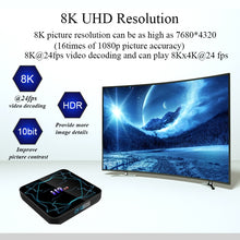 Load image into Gallery viewer, Android 9.0 TV BOX Amlogic S905X3 8K H.265 Media Player 3D Video 2.4G&5.8G wifi 4GB RAM 32GB 64GB Set Top Box