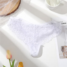 Load image into Gallery viewer, FINETOO Lace G-String Sexy Women Thong Lace floral Panties Low-rise T-back Panty Fashion Organza Bikini Underwear Lady Lingerie