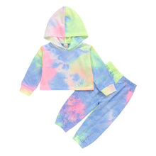 Load image into Gallery viewer, Autumn Newborn Baby Boy Girls Clothes Long Sleeve Tie Dye Print Hoodies+Long Pants Toddler Kids Children Tracksuits Clothing Set