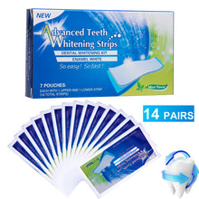 Load image into Gallery viewer, 28Pcs/14Pairs Advanced Teeth Whitening Strips Stain Removal for Oral Hygiene Clean Double Elastic Dental Bleaching Strip