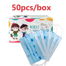 Load image into Gallery viewer, 50-100pcs Children Face Mask Cartoon Printed soft skin-friendly Disposable Mouth Cover Mask boy girl Personal Thicken mouth mask