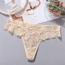 Load image into Gallery viewer, FINETOO Lace G-String Sexy Women Thong Lace floral Panties Low-rise T-back Panty Fashion Organza Bikini Underwear Lady Lingerie