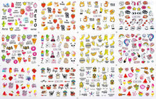 Load image into Gallery viewer, 12pcs Cute Cartoon Nail Stickers Water Decals Banana Fruit Character ransfer Slider Nail Art Tattoo Manicure Foil Wraps 2020 New